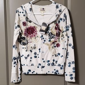 Lucky Brand zip-front hoodie S NWT